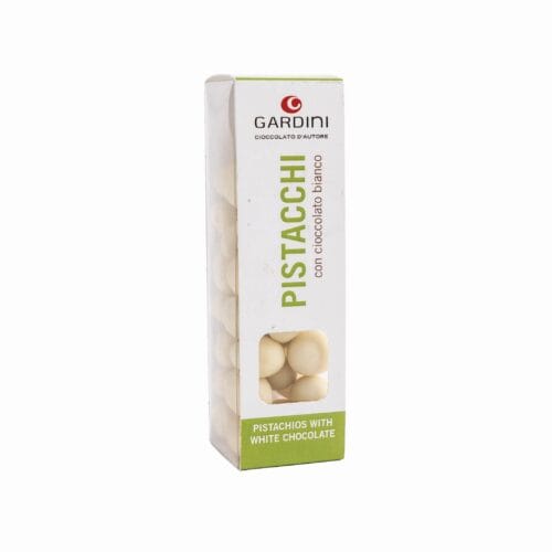 Pistacchi ricoperti di cioccolato bianco