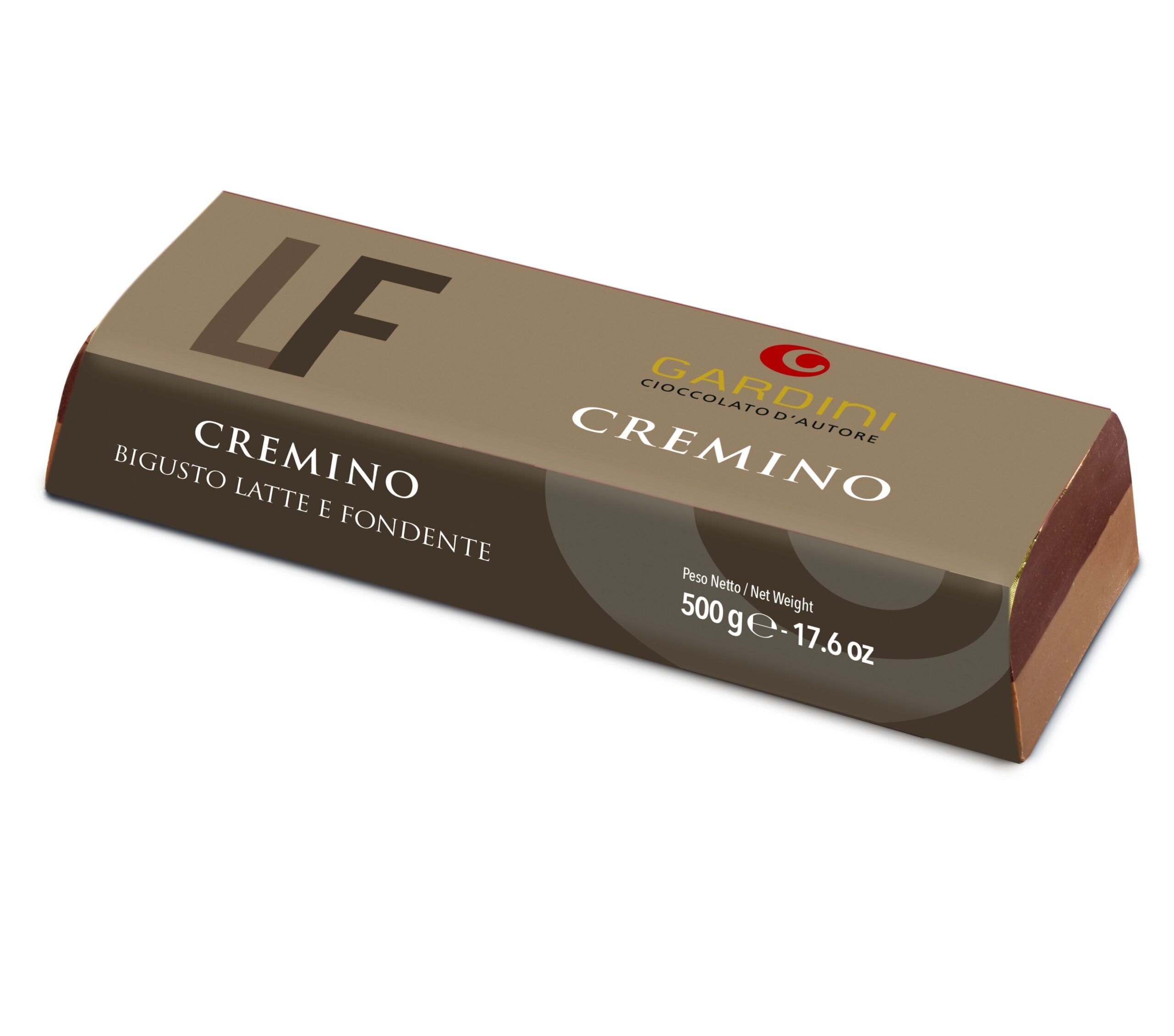 Milk and dark chocolate cremino ingot by Gardini Cioccolato
