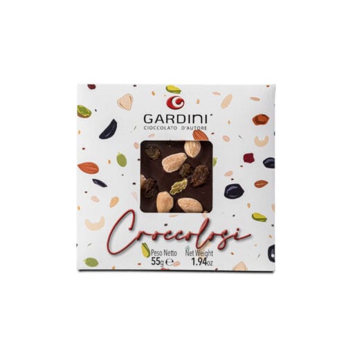 Dark chocolate Croccoloso bar with mixed dried fruit by Gardini
